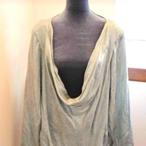 Eloquii satin Jacquard blouse NWT
